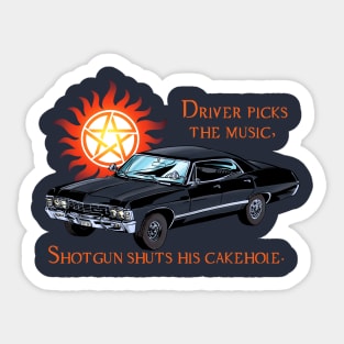 Shotgun Shuts His Cakehole Sticker